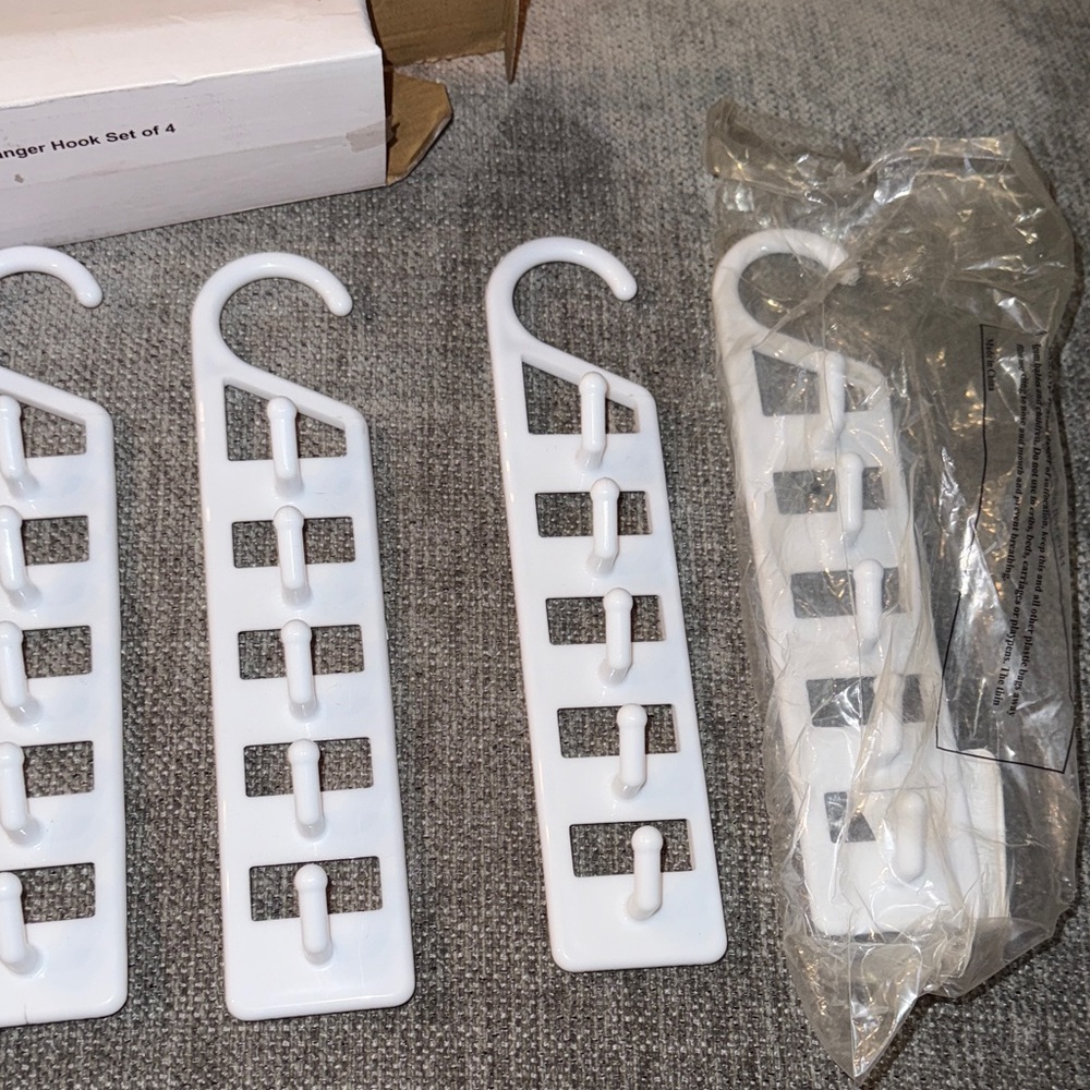 White Clothes Hanging Set. Space saver.